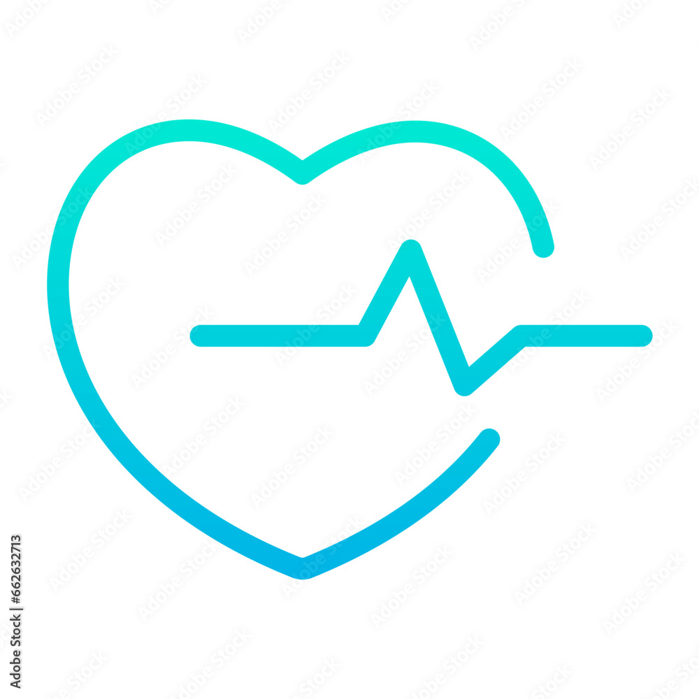 Outline Gradient Heart arrow icon Outline Gradient Heart arrow icon