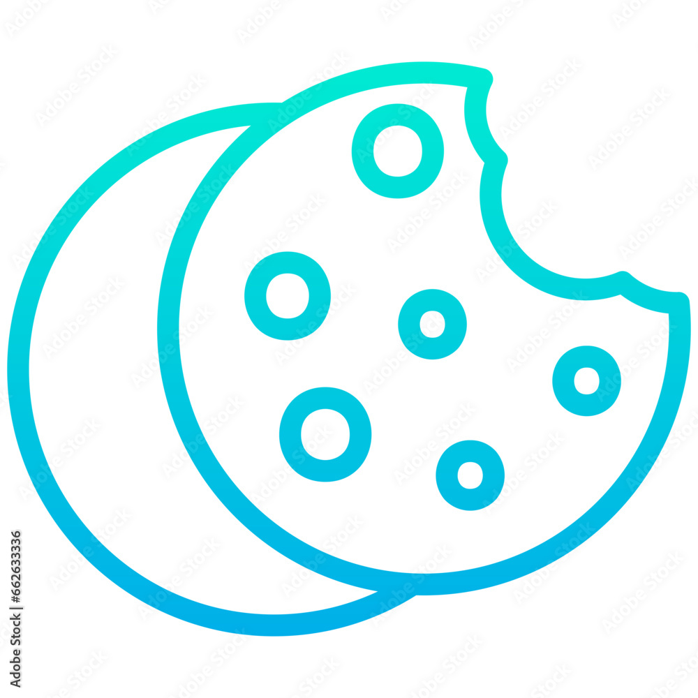 Outline Gradient Cookies icon Outline Gradient Cookies icon