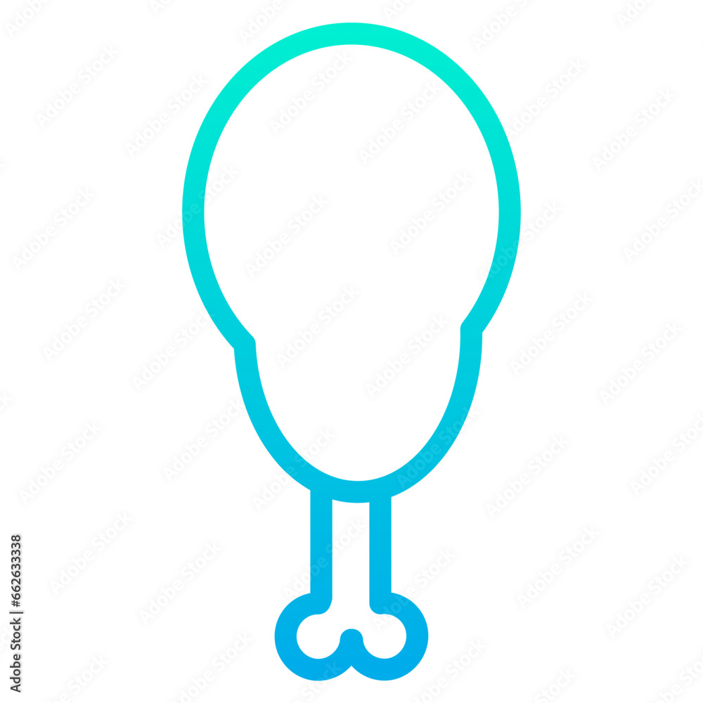 Outline Gradient Chicken icon Outline Gradient Chicken icon