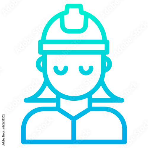 Outline Gradient Woman icon © kiran Shastry