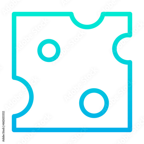 Outline Gradient Cheese icon