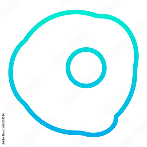 Outline Gradient Egg omelet icon