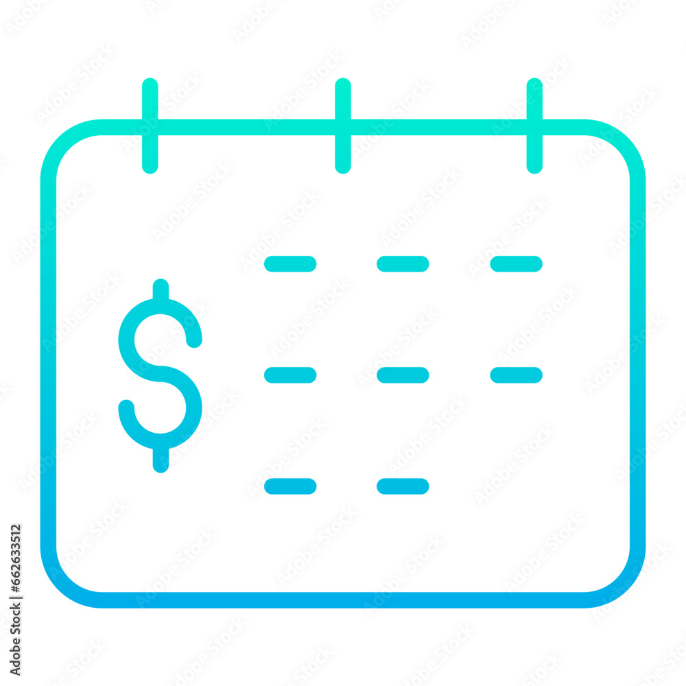 Outline Gradient Education Calendar icon Outline Gradient Education Calendar icon