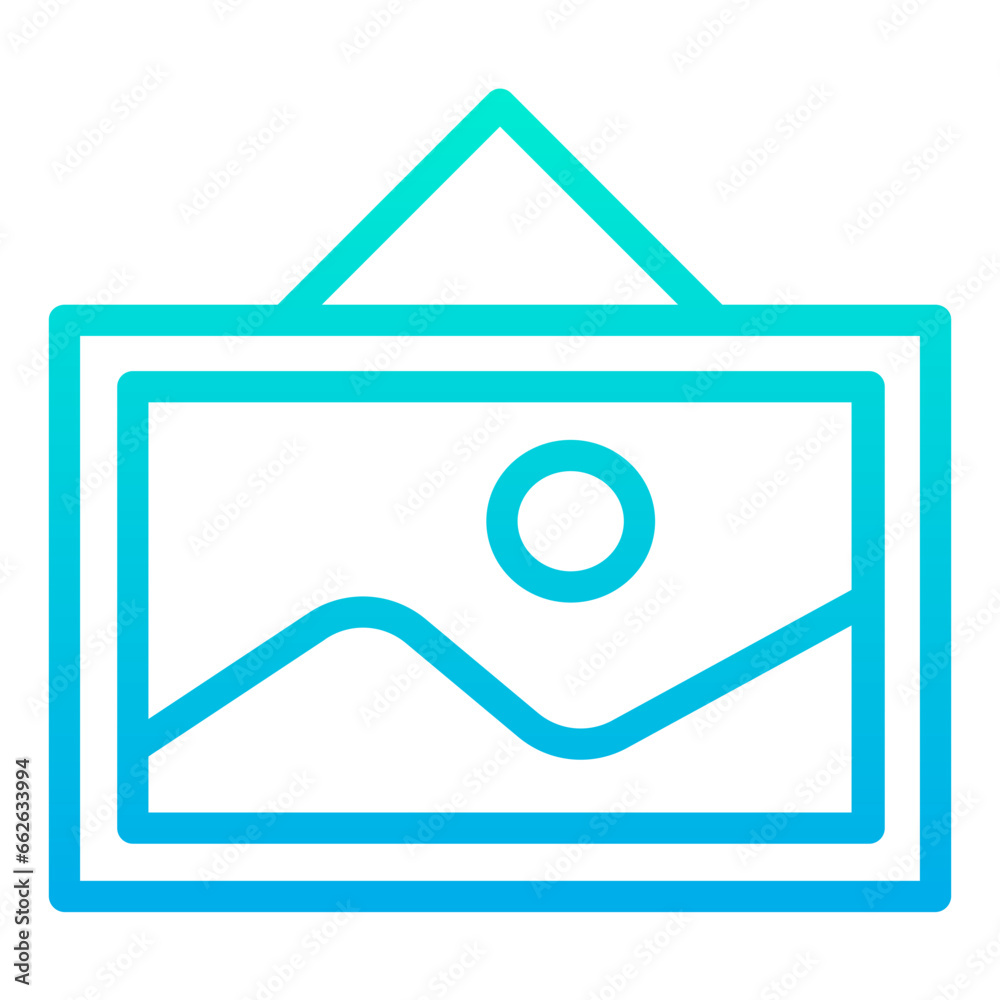 Outline Gradient camera frame icon Outline Gradient camera frame icon