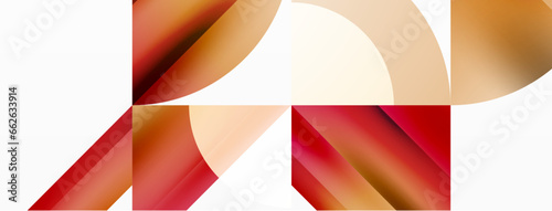 Minimalist marvel - squares and circles unite in harmonious geometry. Muted tones weave serene backdrop where structured tiles form dance of timeless elegance, epitomizing modern simplicity