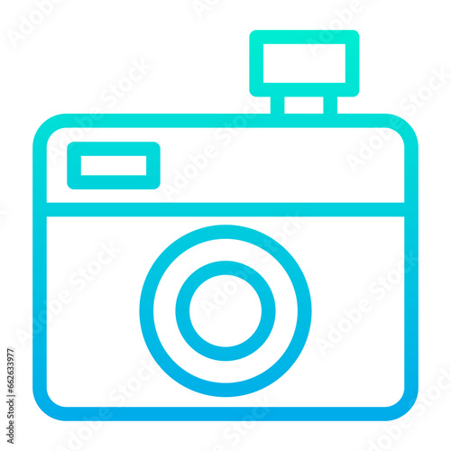 Outline Gradient Valentine Camera icon