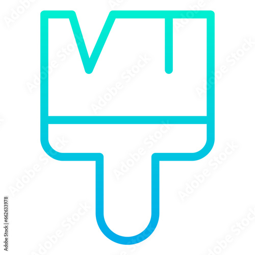 Outline Gradient tooth Brush icon