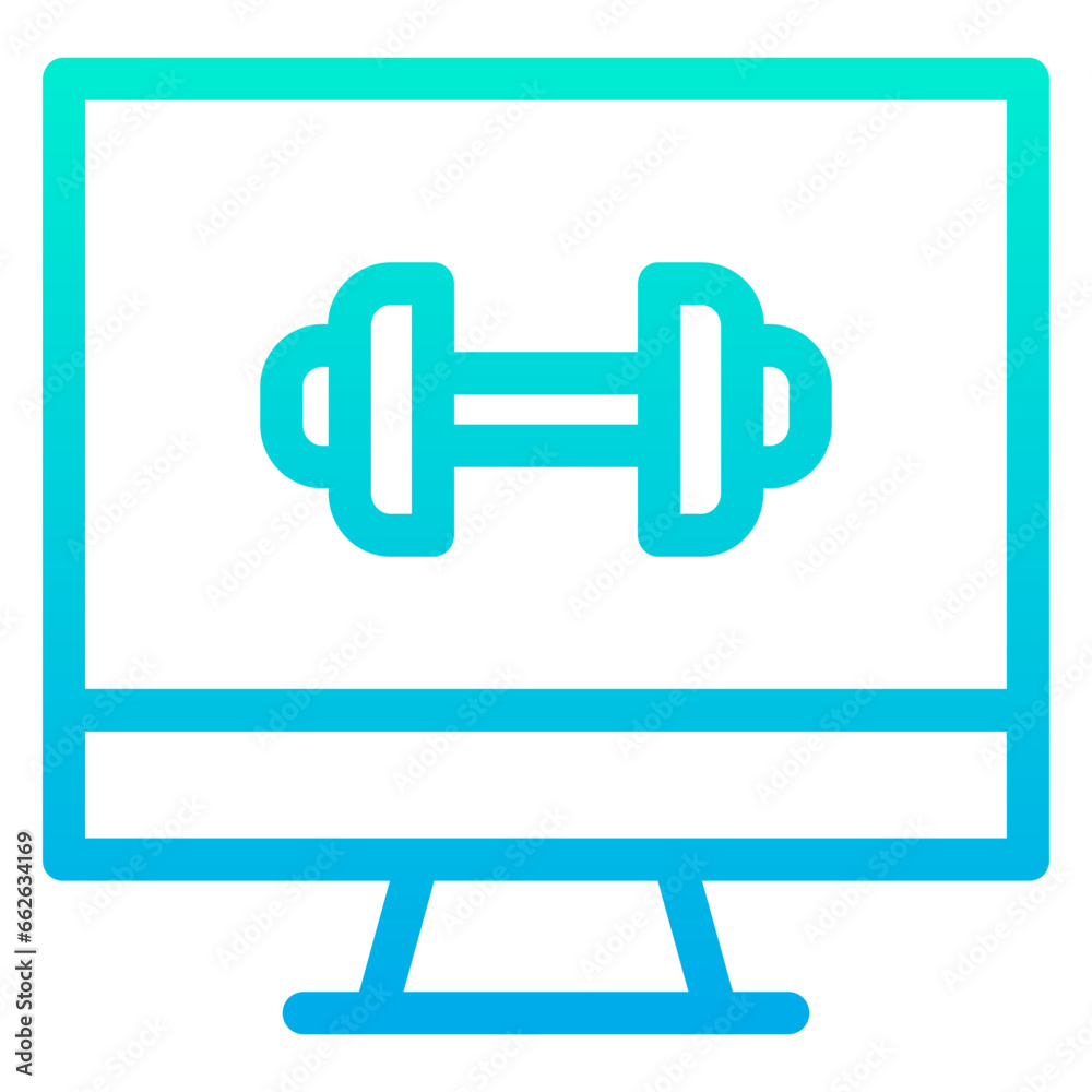 Outline Gradient Real estate Monitor icon Outline Gradient Real estate Monitor icon