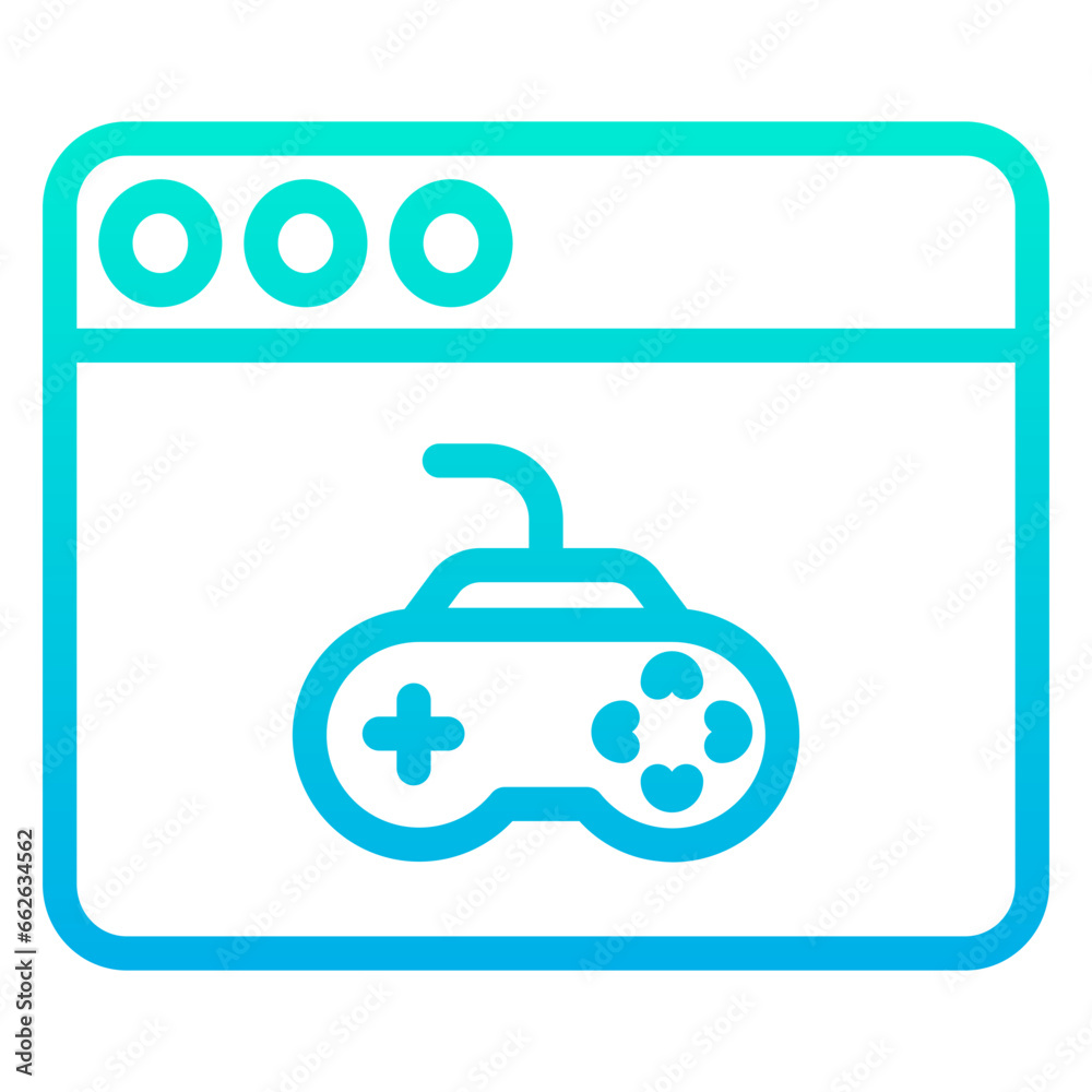 Outline Gradient Web Game icon Outline Gradient Web Game icon