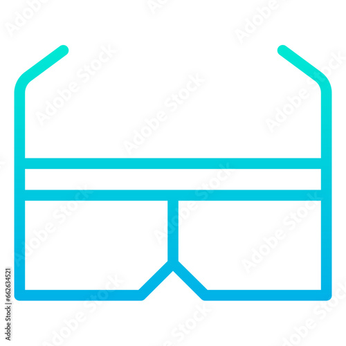 Outline Gradient 3d glasses icon