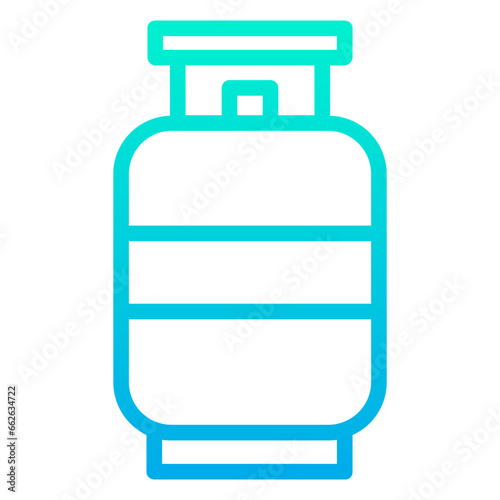 Outline Gradient gas cylinder icon