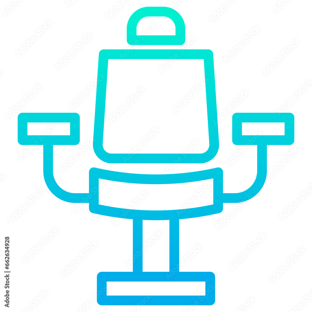 Outline Gradient Chair icon Outline Gradient Chair icon