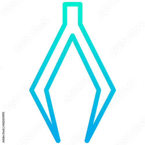 Outline Gradient Tweezers icon