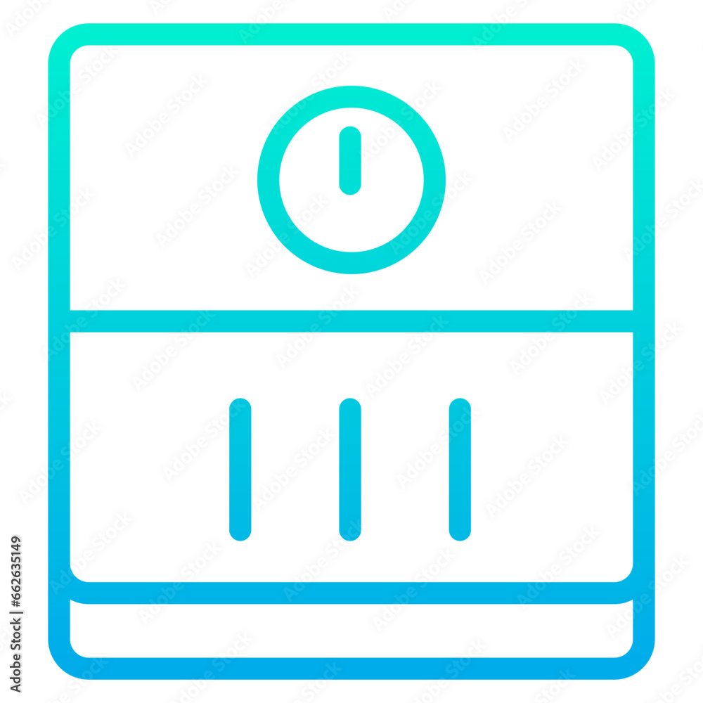 Outline Gradient Weight machine icon Outline Gradient Weight machine icon