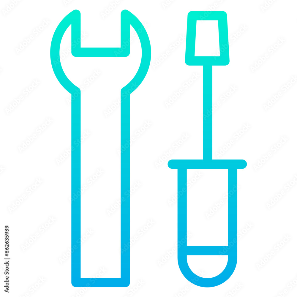 Outline Gradient Garden Tools icon Outline Gradient Garden Tools icon