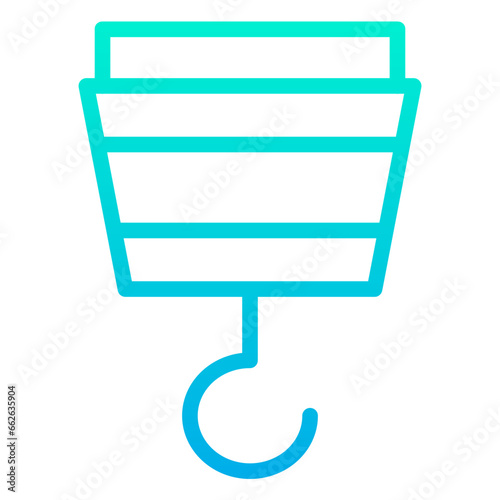 Outline Gradient Hook icon