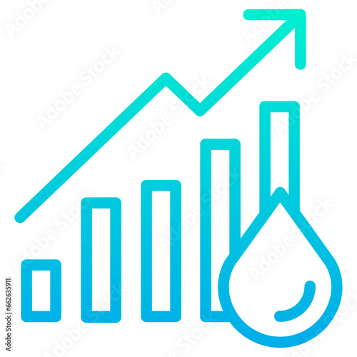 Outline Gradient Oil Price icon