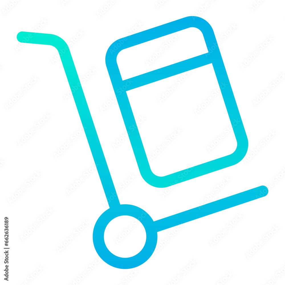 Outline Gradient Goods Trolley icon Outline Gradient Goods Trolley icon
