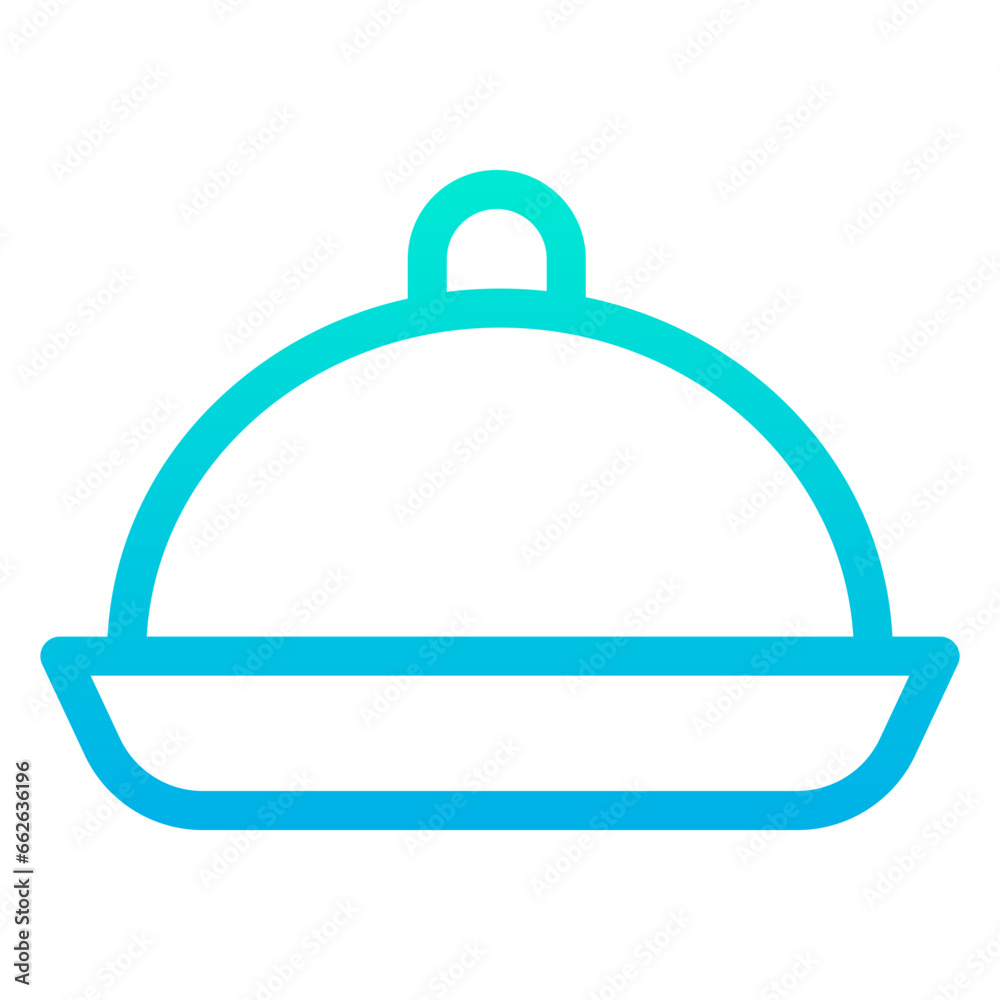 Outline Gradient dinner icon Outline Gradient dinner icon