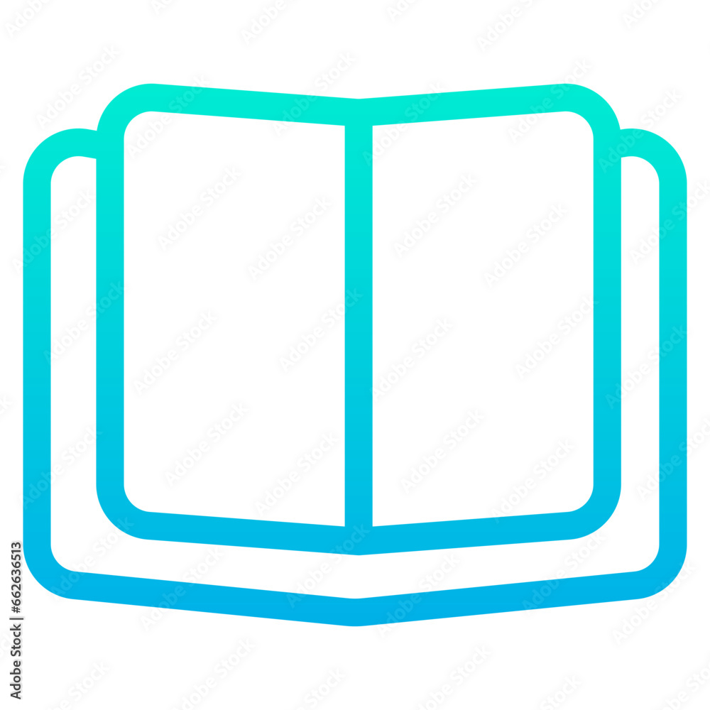 Outline Gradient Reading Book icon Outline Gradient Reading Book icon