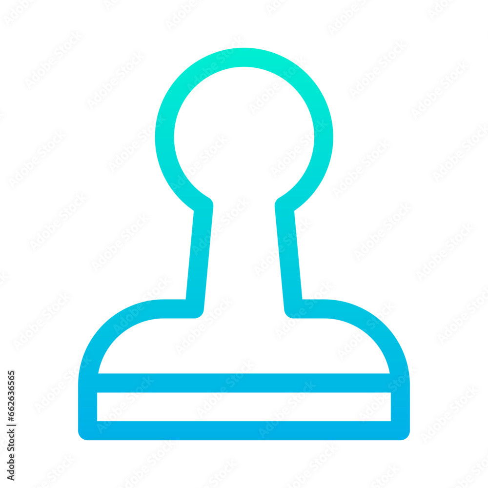 Outline Gradient Stamp icon Outline Gradient Stamp icon