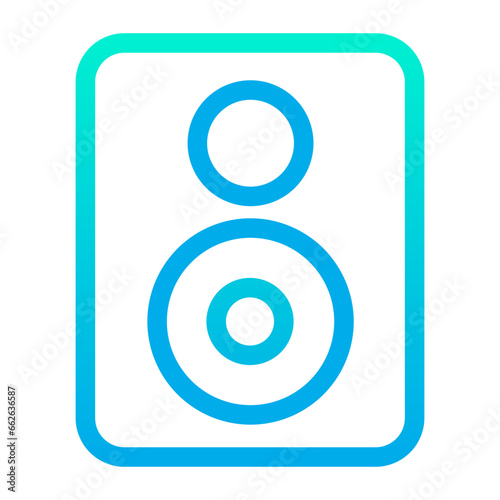 Outline Gradient Speaker Box icon