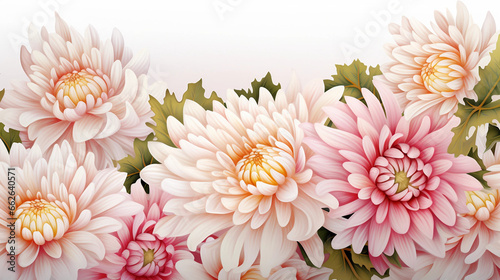 pink and white chrysanthemum