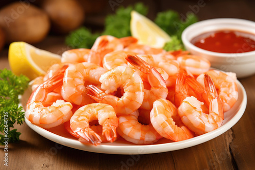 Background of boiled shrimp