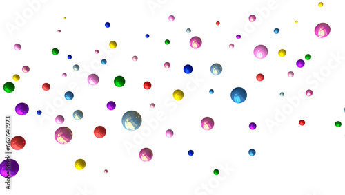 colorful balloons isolated on white background