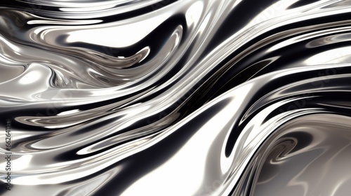 Abstract background with liquid silver texture. 