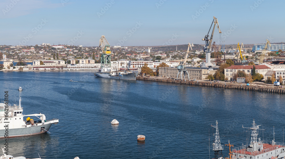 Yuzhnaya Bay aerial view, Sevastopol, Crimea Yuzhnaya Bay aerial view, Sevastopol, Crimea
