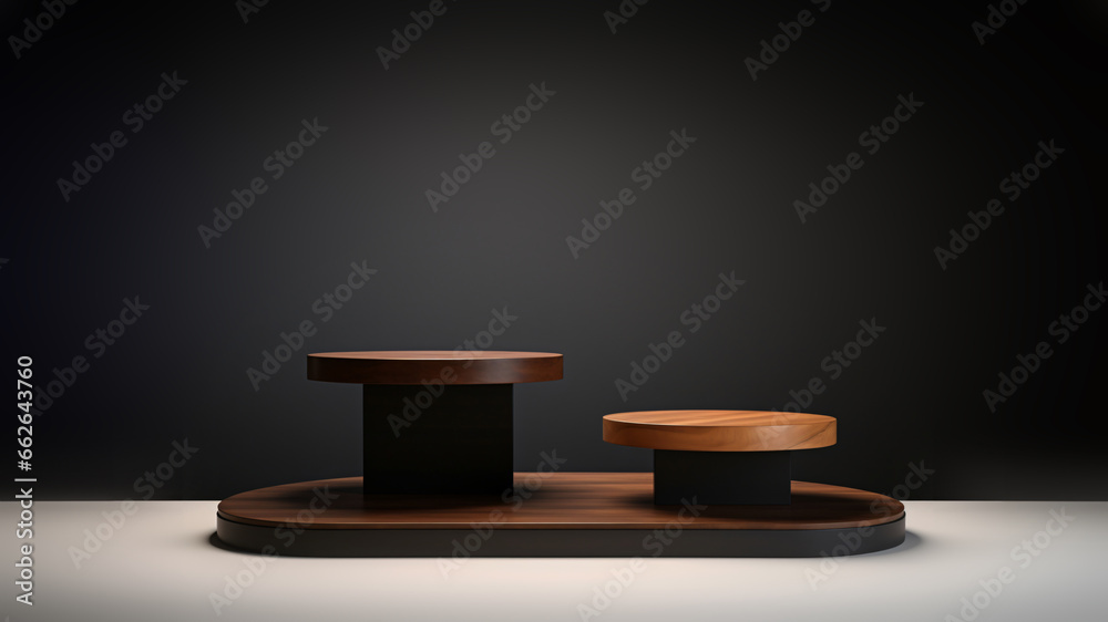Wooden podium with copy space as a product presentation Wooden podium with copy space as a product presentation