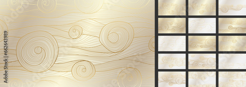 Gold abstract background pattern. Luxurious golden linear ornament. Premium design for wallpapers, silk textiles and jewelry. Vector illustration.