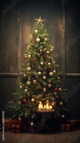 A beautifully decorated Christmas tree waiting for Santa Claus and his gifts © Daniel