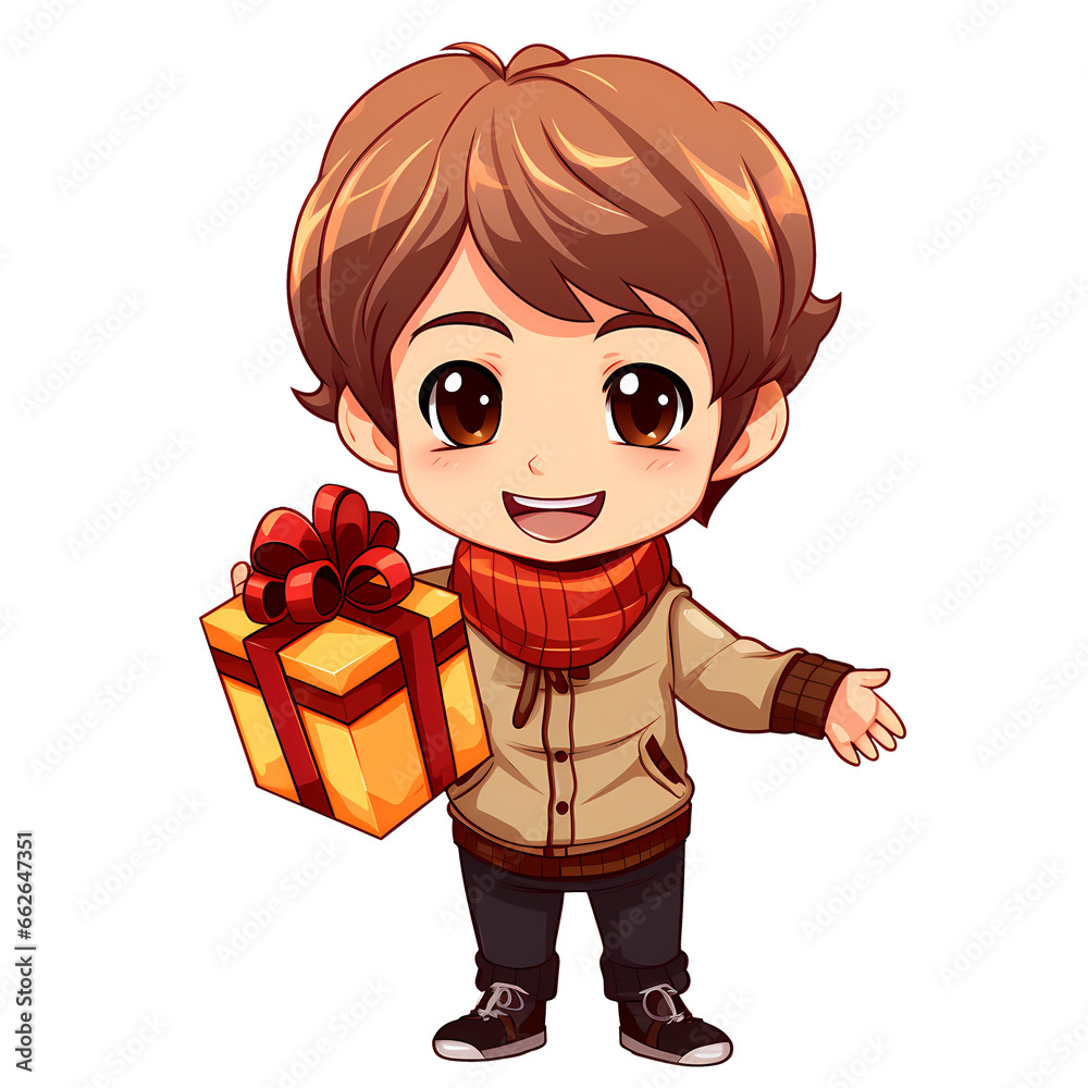 Cute Boy Happy New Year Clipart Illustration Cute Boy Happy New Year Clipart Illustration