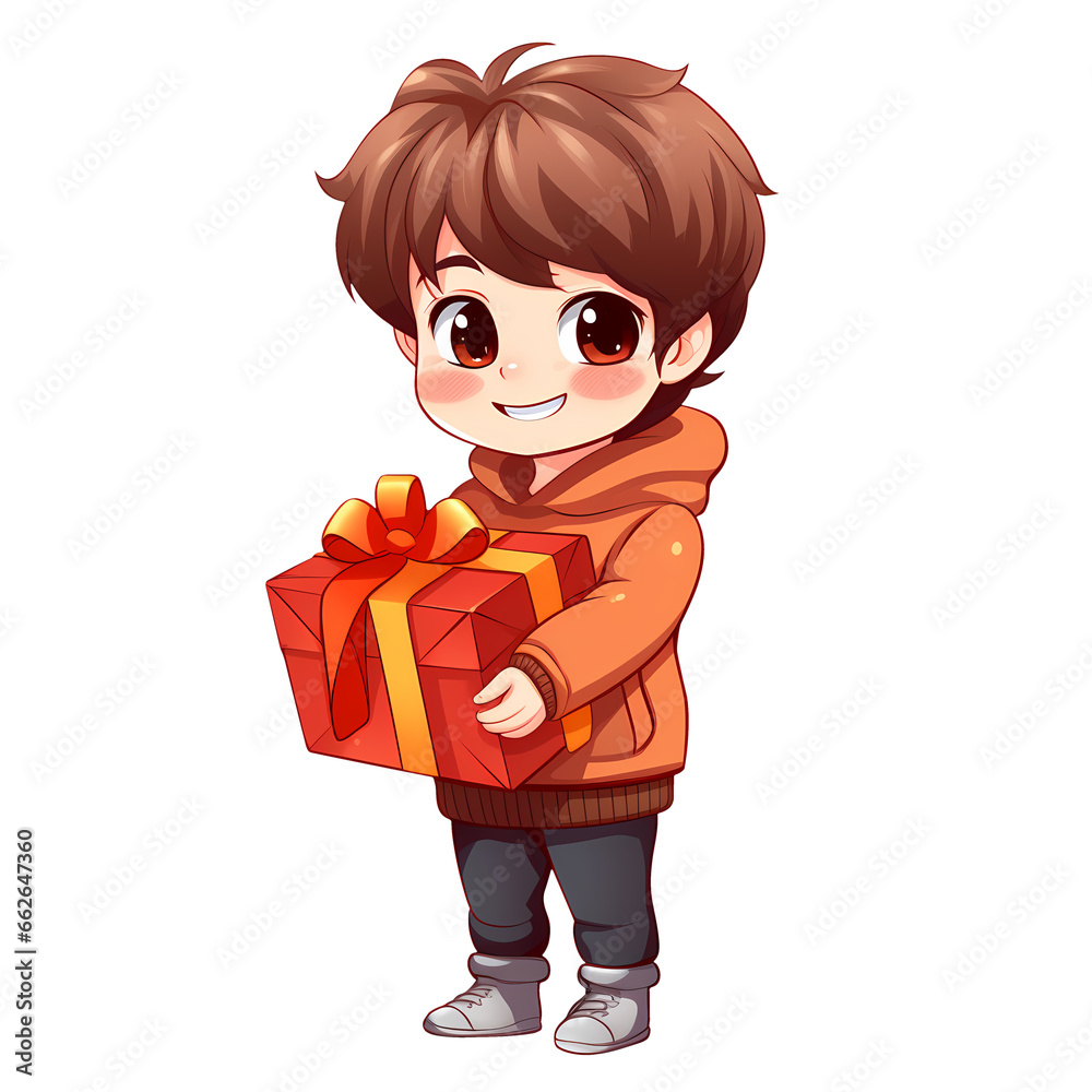 Cute Boy Happy New Year Clipart Illustration Cute Boy Happy New Year Clipart Illustration