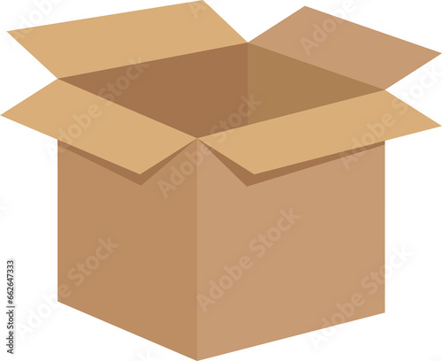 cardboard illustration isolated template blank