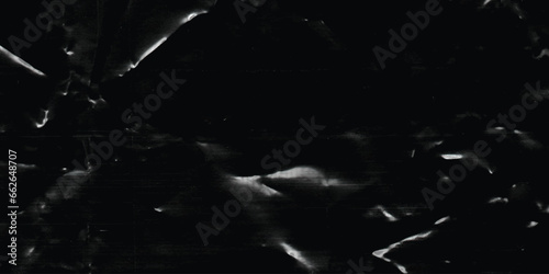 Polyethylene texture. Torn effect. Transparent stretched cling film. Overlay grunge texture. vector banner poster background. Crumpled warp plastic. Defect, scuff template. Wrinkled packaging