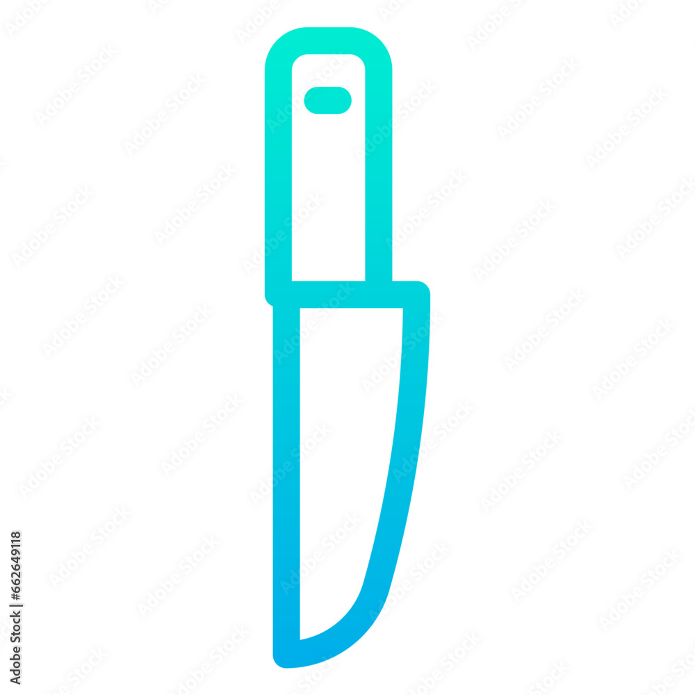 Outline Gradient Knife icon Outline Gradient Knife icon