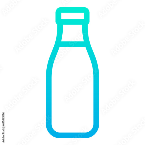 Outline Gradient Milk bottle icon