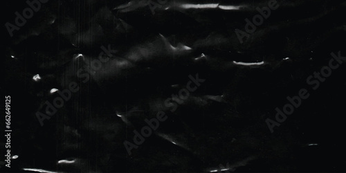 Polyethylene texture. Torn effect. Transparent stretched cling film. Overlay grunge texture. vector banner poster background. Crumpled warp plastic. Defect, scuff template. Wrinkled packaging