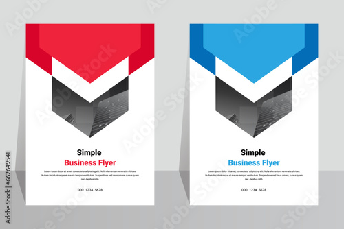 Minimal marketing company A4 flyer template