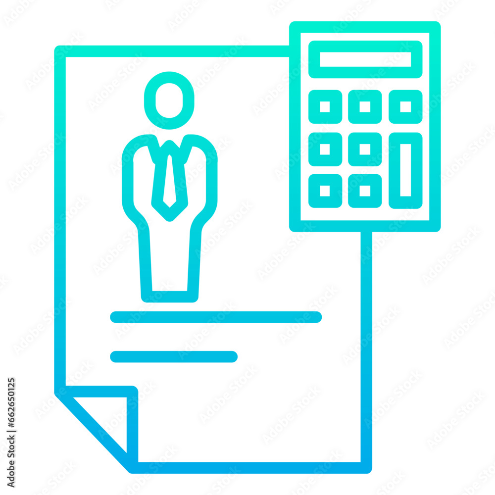Outline Gradient Business tax icon Outline Gradient Business tax icon