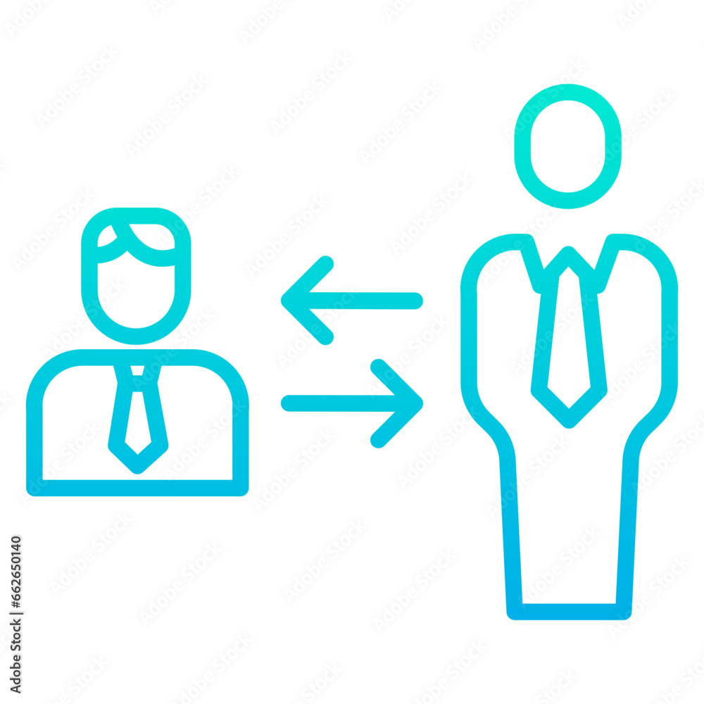 Outline Gradient Ceo Meeting icon Outline Gradient Ceo Meeting icon