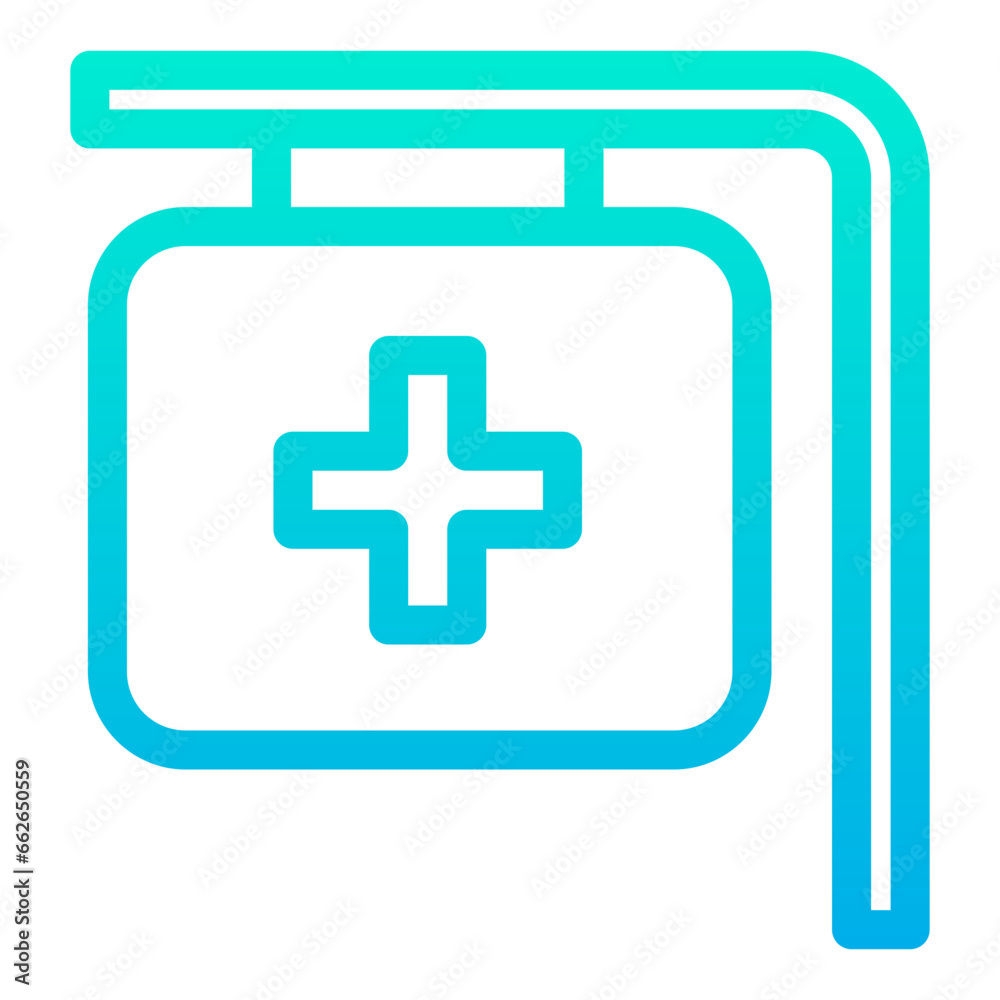 Outline Gradient Sign Board icon Outline Gradient Sign Board icon