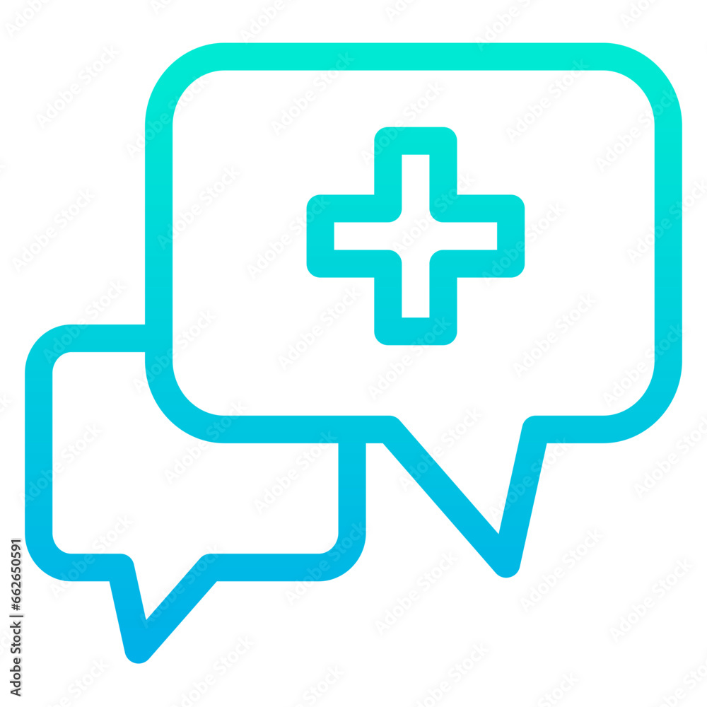 Outline Gradient Real Estate Chat icon Outline Gradient Real Estate Chat icon