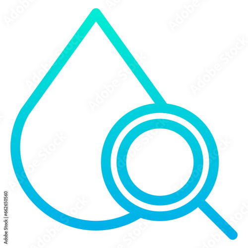 Outline Gradient Blood test icon