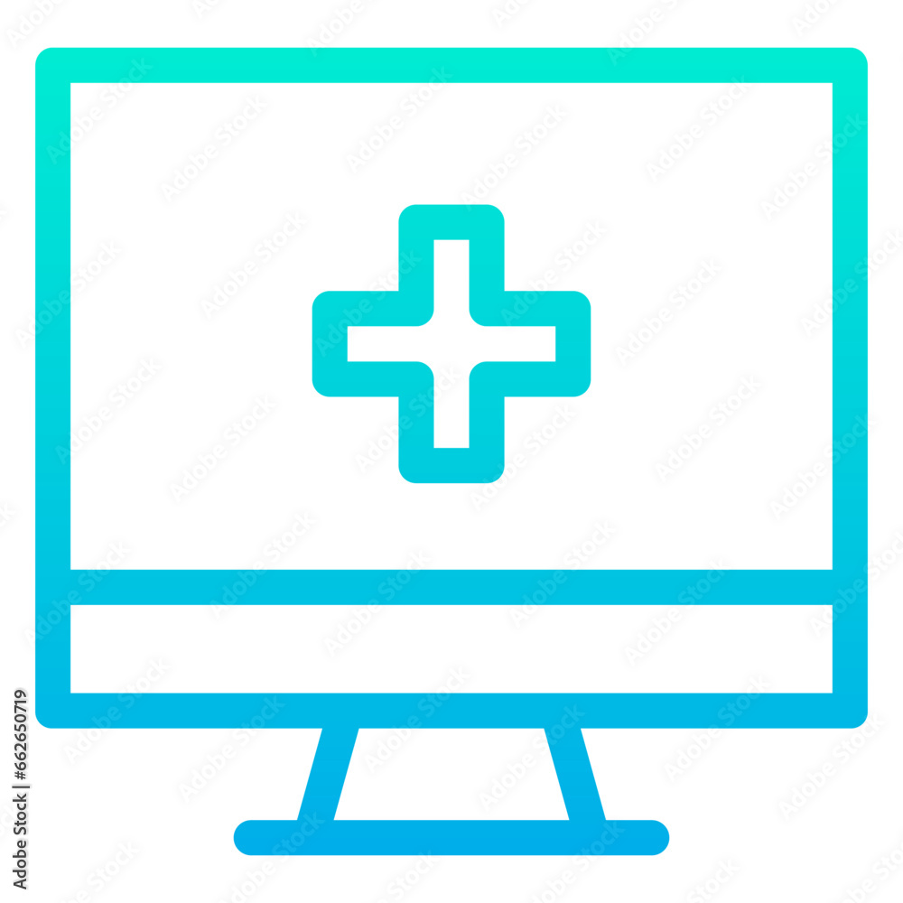 Outline Gradient Real estate Monitor icon Outline Gradient Real estate Monitor icon