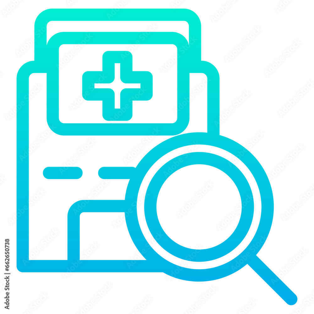 Outline Gradient Search Hospital icon Outline Gradient Search Hospital icon
