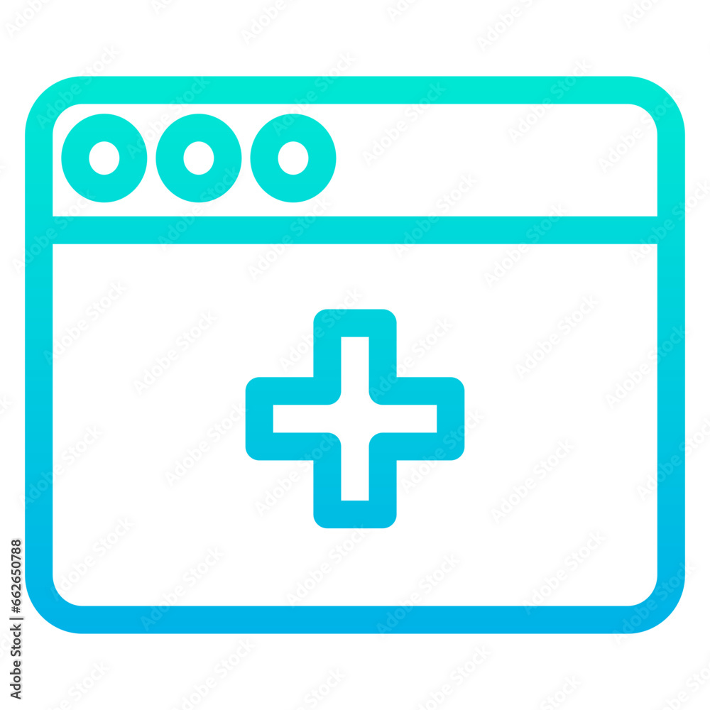 Fototapeta premium Outline Gradient Medical Webpage icon